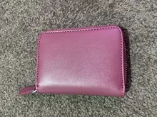Coin Purse Business-Card-Holder Mini Wallet Small-Change-Pocket RFID Elegant Genuine-Leather