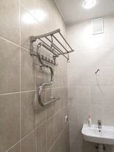 Hanger Towel-Rack Frap Silver Aluminum with Hooks F808 Wall-Mounted Surface-Towel Adjustable