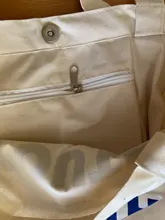 De lona de las mujeres bolsa de compras cartas de juventud imprimir mujer tela de algodón bolsa de hombro bolso Eco bolso reutilizables bolsas de compras