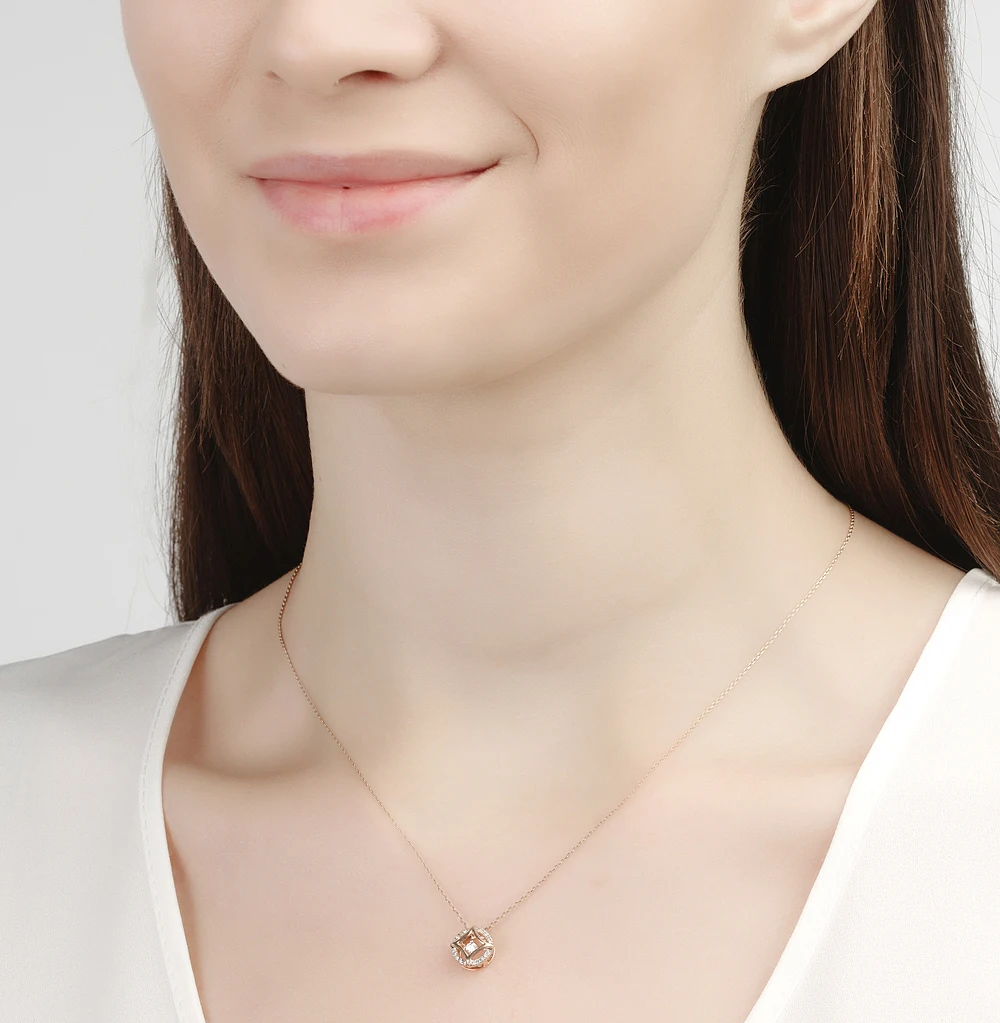 Gold pendant with diamonds SUNLIGHT test 585