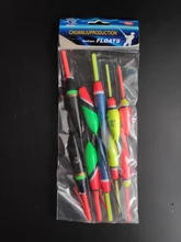 10 unids/lote pesca Float de boya Bobber palo aparejos de pesca Vertical 1g 2g 2,5g 4g 5g tamaño de mezcla de Color para accesorios de pesca de la carpa