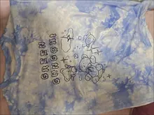 Harajuku-Camiseta con oso para mujer, ropa de calle de gran tamaño, Top de manga corta Harajuku para mujer, camisetas teñidas de Hip Hop