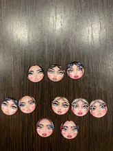 Matryoshka rusa, 10 Uds., mezcla de 12mm/18mm/20mm/25mm, cabujones redondos de cristal para hacer fotos