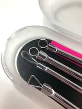 Agujas de acero inoxidable para eliminación de acné, herramientas para quitar espinillas y espinillas, cuidado de la piel Facial, limpiador de poros faciales, 4 Uds.