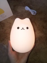 Ornaments Touch-Sensor Night-Lamp Desktop-Decor Baby Bedroom Battery/usb-Charge Silicone