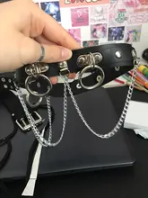 Collar gótico Punk Rock de estilo Harajuku, Gargantilla de cuero PU con corazón y punta redonda, accesorios para el cuerpo