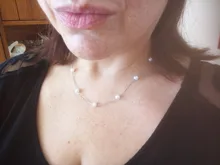 Joyería de plata de ley 925, 12 unidades, caja de perlas de 6mm, Gargantilla de cadena, collar Kolye, bisutería para mujer, S-n54