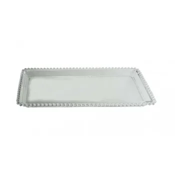 

Rectangular tray for pastries. Measurements: 2x36x18 cm.