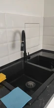 Senlesen-grifo de cocina de níquel bruñido, dos modos de salida de agua, monomando