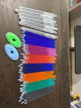 Juego de bolígrafo recargable, conjunto de boli borrable y recambiable, con carcasa lavable, mango de 0,5mm y cartuchos de recambios, tinta de 7 colores, ideal para la escuela y la oficina, 59 unidades
