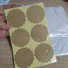 Pegatinas Vintage de marca Kraft para manualidades, sobres adhesivos hechos a mano, sello adhesivo de sello, color blanco, varios, 100 Uds.