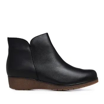 

Son Castellanisimos Leather Ankle Black Boot Women Winter Shoes