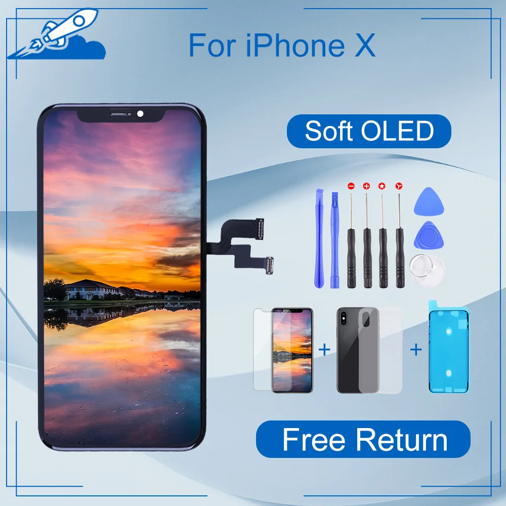 EK Soft OLED For iPhone X LCD Display Touch Screen