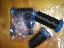 Rollo de hilo para tejer cabello de alta intensidad, 12 Uds., 9cm, agujas tipo C, aguja curva, 9 colores, 1 rollo