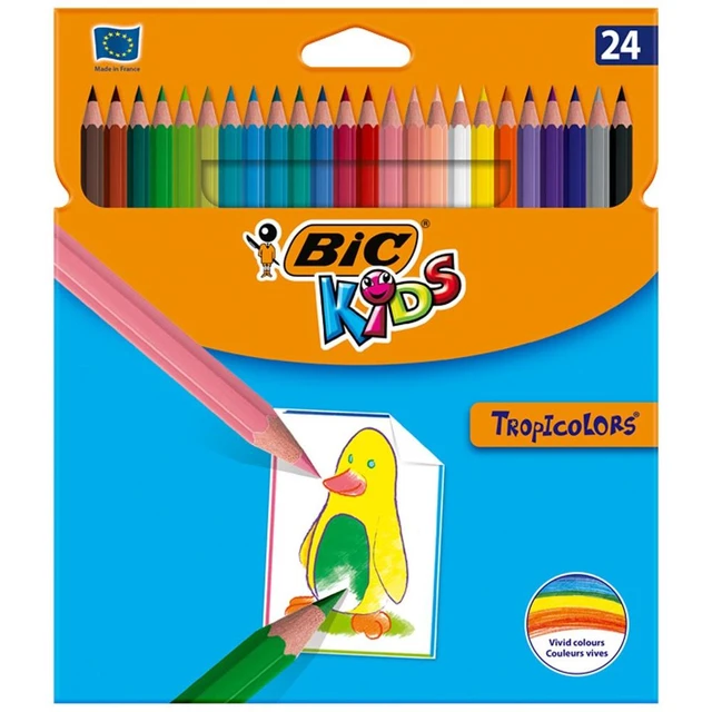 BIC Kids Tropicolors, matite colorate-colori assortiti, penna per pittura  in legno - AliExpress