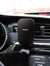 Baseus-Soporte de teléfono móvil para coche, base de teléfono con rejilla de ventilación/ranura para CD, de Metal Gravity, para iPhone y Samsung