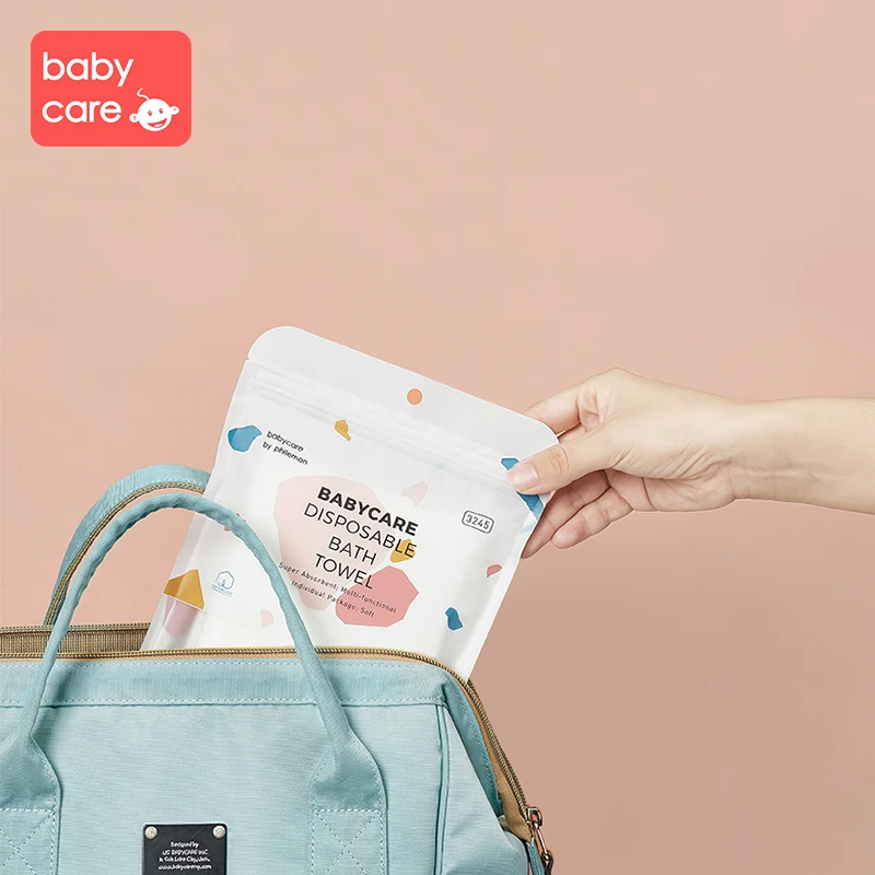 babycare 1pcs/5pcs Portable Cotton Towel Disposable Cotton Soft SafeTowel Thick Sterile Pure Cotton Portable Baby Towel