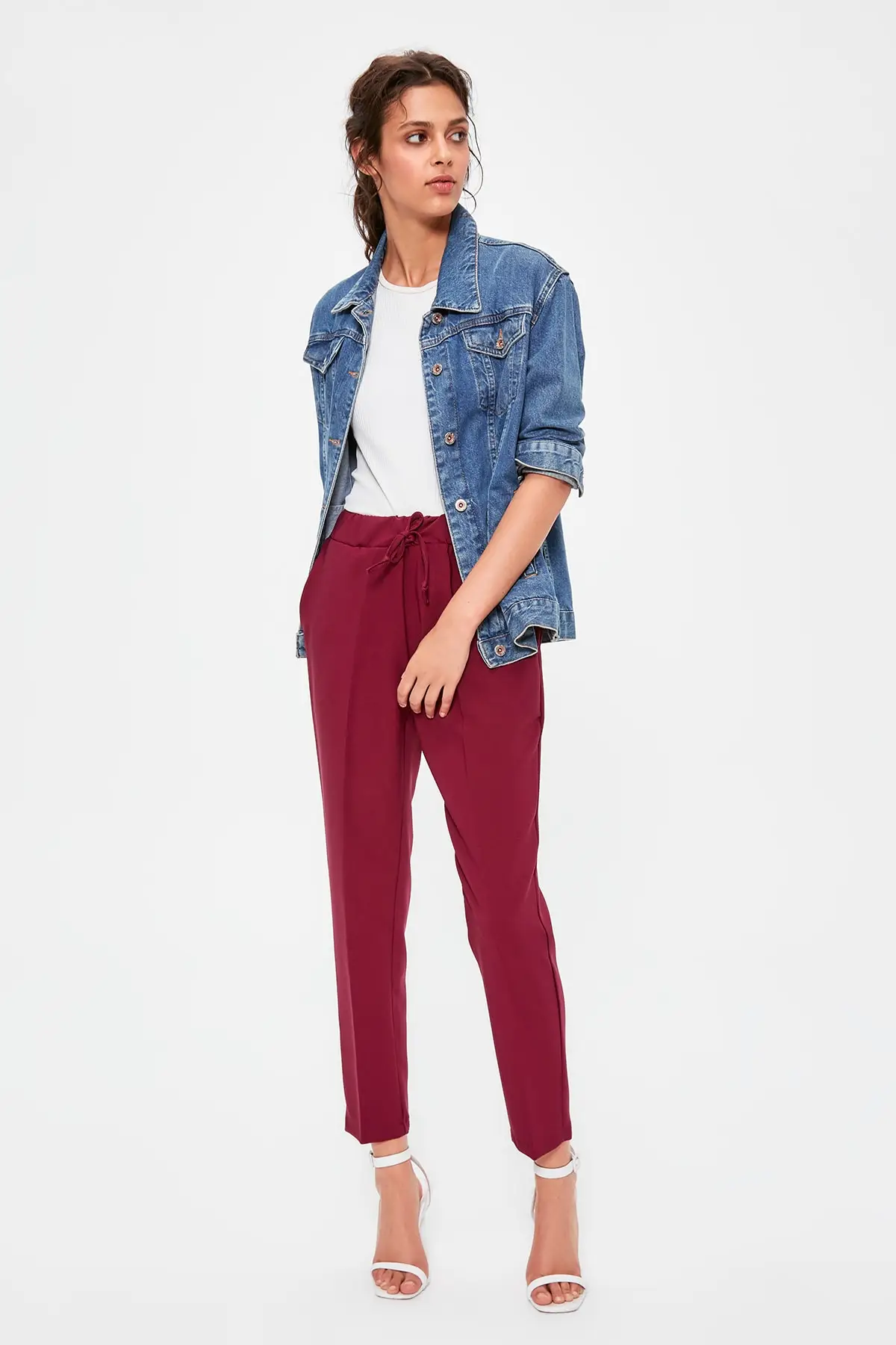 Брюки Trendyol Damson со шнуровкой TWOSS19ST0212