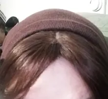Halo Lady-Clip de belleza para mujer, cabello humano con explosión de flequillo, pieza central, pelo lacio brasileño no Remy para la pérdida de cabello
