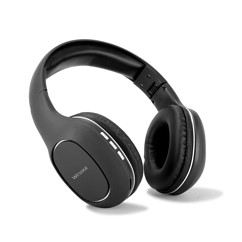 WESDAR Новые портативные беспроводные наушники Bluetooth стерео Складная гарнитура аудио Mp3 регулируемые наушники с микрофоном для музыки
