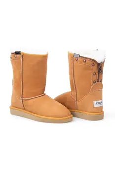

Real Sheepskin Suede Genuine Leather Warm Wool Women Winter Autumn Ankle Boots for Woman Snow Waterproof Fur Lined 191052
