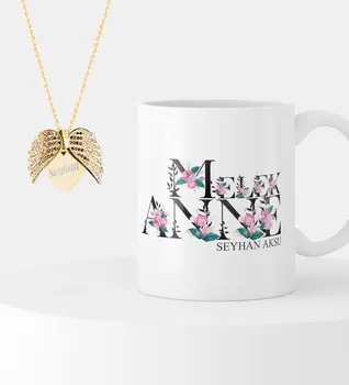 

Personalized Angel Mother Mug and Gold Angel Wing Necklace Gift Set-2
