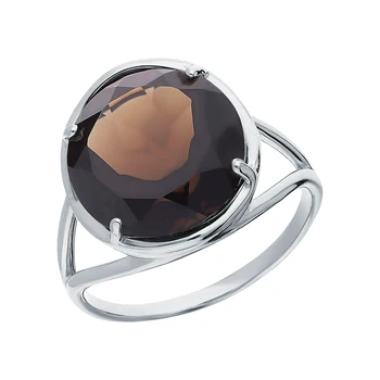 

Silver ring with раухтопазами sunlight sample 925