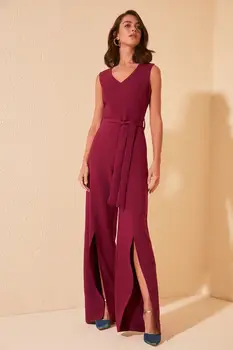 

Trendyol Belted Slit Jumpsuit TWOSS20TU0044