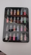 Set de 48 botellas de resina epoxi brillante, purpurina en polvo, corazón, estrella, Micro cuentas para arte de uñas, pegatinas de lentejuelas para fabricación de joyas DIY