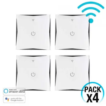 

Pack 4 Switches WiFi Wall via Smartphone/APP
