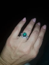 Huitan-anillos de boda de la serie de plantas románticas, anillo de compromiso de estilo europeo Vintage con piedra verde brillante, forma de flor de lujo