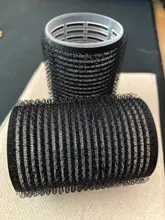 Rodillos de pelo con autoagarre grande para salón profesional, rulos de peluquería, tamaño múltiple, color negro
