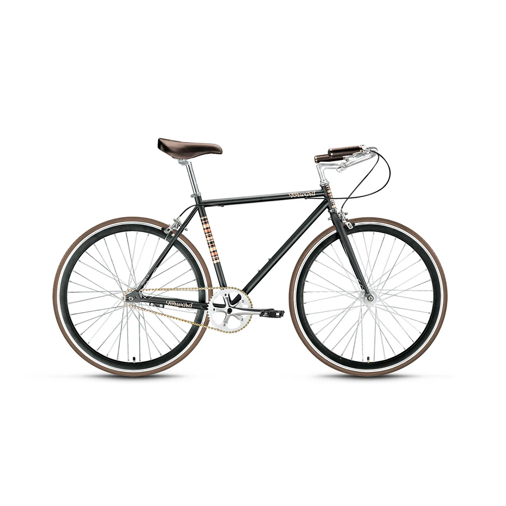 Велосипед FORWARD INDIE 1.0(700C 1 ск. рост 19.5" - Цвет: Черный