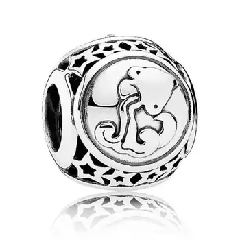 

ANGEMİEL Bucket Silver Plated Zodiac Charm with His Style Of Create