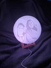 Night-Light Moon-Lamp Gift Photo-Customized 3d-Printing Rechargeable Personality 