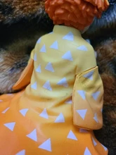 Premium Chokonose figura Anime cazadora de Kamado Tanjirou Agatsuma Zenitsu comer bolas de arroz PVC figura de acción