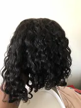 Peluca de pelo humano con corte Bob brasileño de ondas profundas cabello Natural SVT Remy, peluca con malla frontal con pelo de bebé