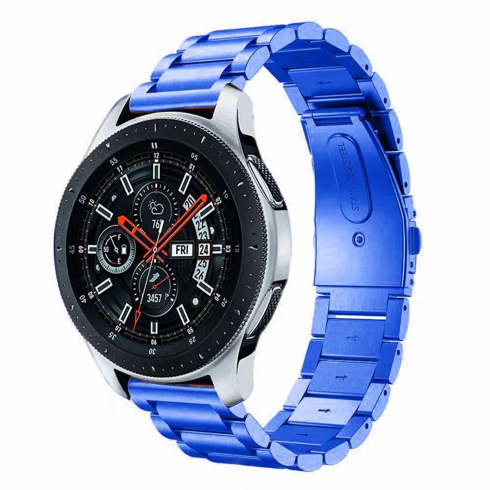 Ремешок для смарт-часов для samsung Шестерни S3 Frontier/классический ремешок для часов Smartwatch Нержавеющая сталь браслет wrisrt ремень ремешок для часов из нержавеющей стали - Цвет ремешка: blue