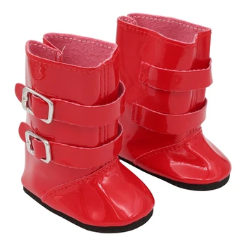 

Misu-7281 boots for dolls with buckles, 7 cm, color. Red One
