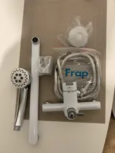Shower Faucet Spray-Painting Bathroom-Tap Brass Frap White Outlet Body-Surface