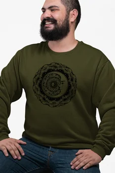 

Angemiel Wear Motif Moon And Stars Green Men 'S Sweatshirt