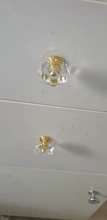 10 Uds acrílico Perillas de cristal tirador del cajón del armario perilla de manija de puerta en forma de diamante de la perilla de gabinete accesorio de muebles para el hogar sin tornillos