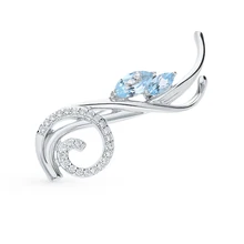 Серебряная брошь с топазами и фианитами SUNLIGHT проба 925