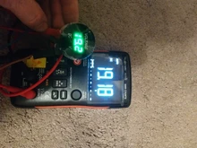 Voltímetro Digital para motocicleta, voltímetro Digital con pantalla LED, resistente al agua, Mini DC5V-48V redondo