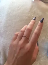 ROXI Simple fino 925 anillos de plata esterlina para mujeres Anti-alergia suave par anillos de boda en forma de V suave Slim anillos de nudillo