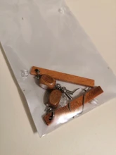 Pendientes de plata de ley 925 con forma de estrella para mujer, aretes largos de madera, estilo Retro, 18