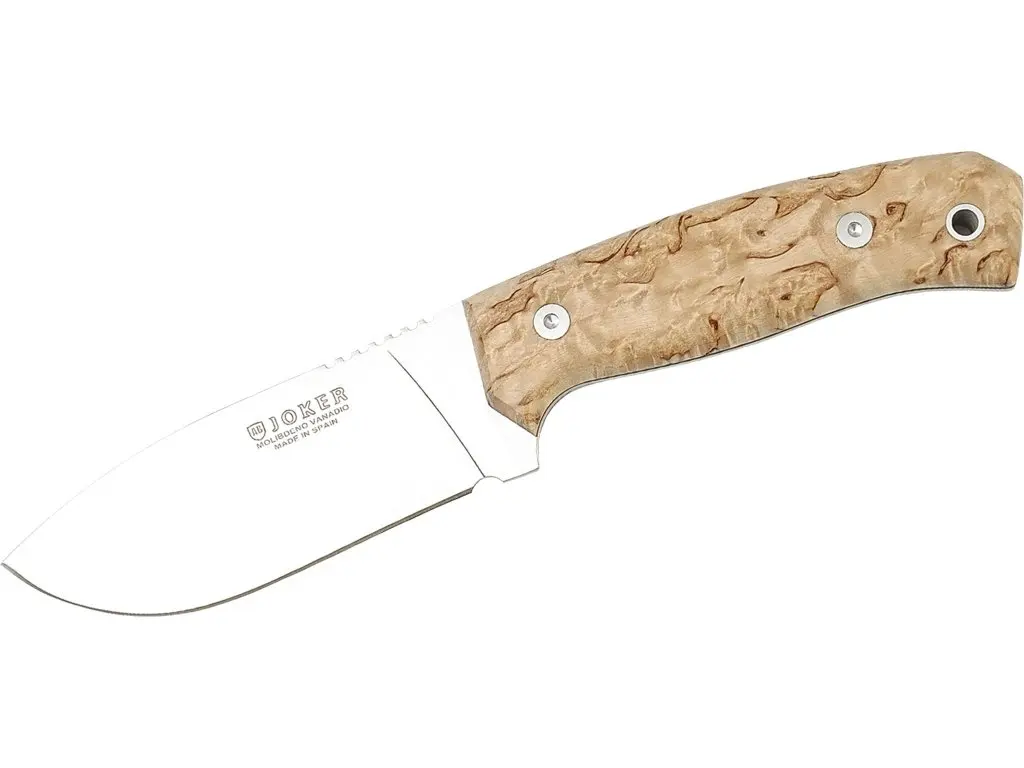 Joker CL59 montes Cuchillo de monte enerizo con cachas abedul curly y hoja 10 5 см | Инструменты