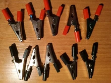 Alligator Clips-Clamps Crocodile-Clips Insulated Cable Lead-Testing Metal 10pcs/Lot Plastic-Handle