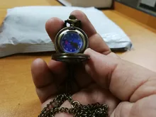 Reloj de bolsillo clásico del Principito para niños y niñas, reloj de cuarzo Vintage de bronce azul, regalos populares