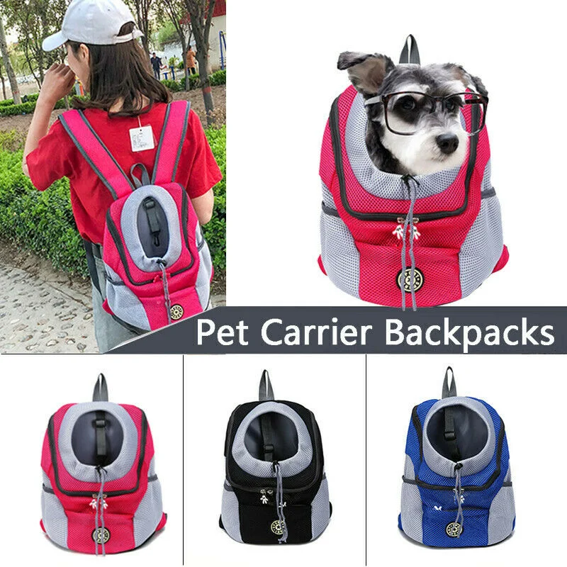 Прямая поставка, портативный дорожный рюкзак с двойным плечом, сумка для переноски собак, сетчатый рюкзак